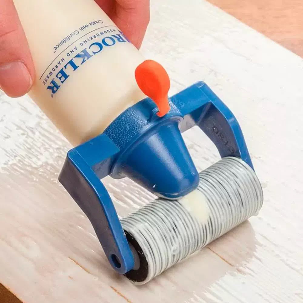 Botella pegamento rockler con rodillo