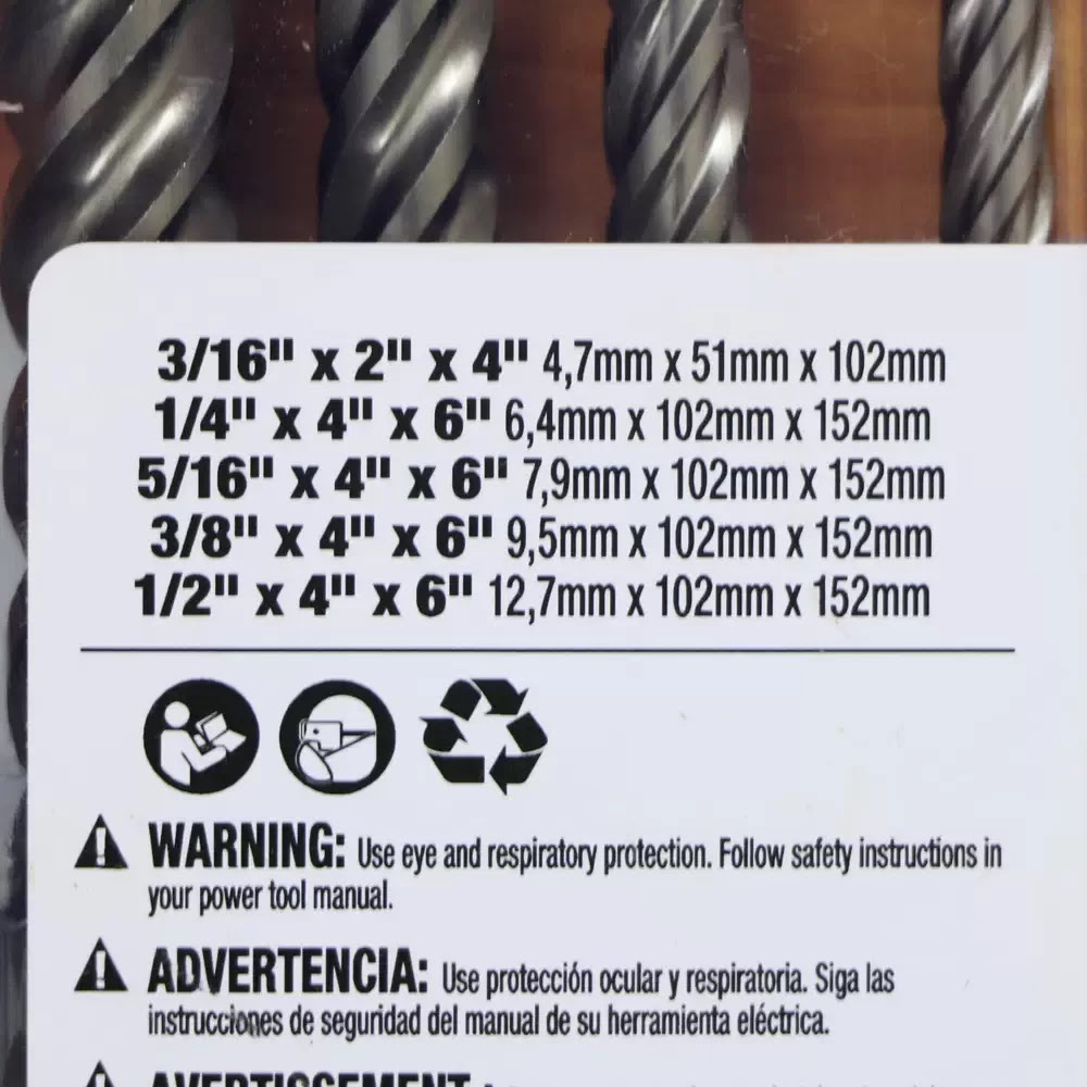 Brocas SDS concreto con varilla