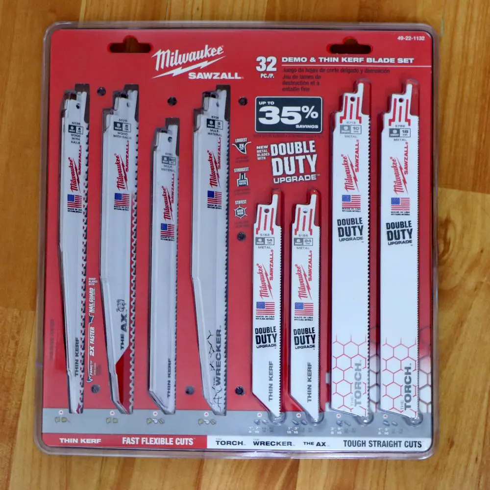 Kit de 32 hojas sierra sable