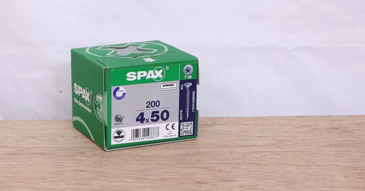 Spax R0043 Spax 4.0 x 50 mm, T20 ($69.000) - Taller En Casa